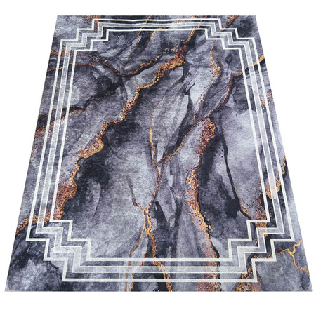 Dywan nowoczesny marmurowy Rama Horeca-New 118 ciemny szary 60x100 cm