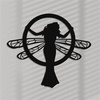Dekoracyjny panel ażurowy, SECESJA, WOMAN DRAGONFLY, Dekoracja ścienna 3D, Ornament, ZŁOTY