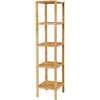 Wąski bambusowy regał łazienkowy - Słupek do łazienki z bambusa - SONGMICS BCB55Y