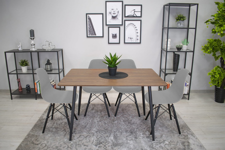 Skandynawskie szare krzesło do jadalni OSAKA - Nowoczesne krzesło z tworzywa