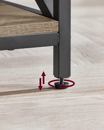 Rozkładany stolik kawowy ze schowkiem - Loftowa ława do salonu (Dąb Sonoma) VASAGLE LCT202B11