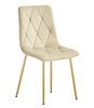 "Krzesło LIBRA - jasny beż aksamit / nogi kolor złoty x 1"