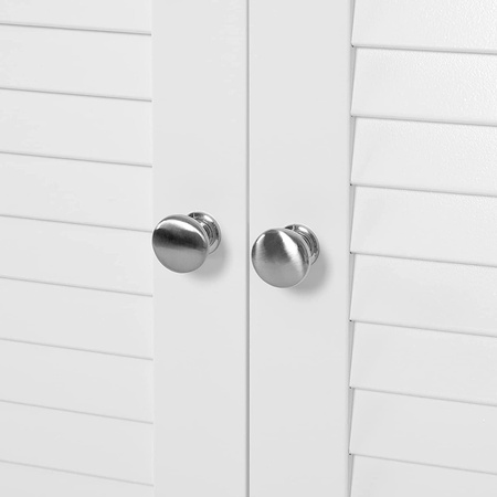 Duża biała szafka łazienkowa - Regał łazienkowy - VASAGLE BBC40WT