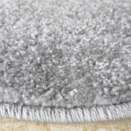 Dywan szary okrągły jednokolorowy z atestem do przedszkola Portofino 50 cm
