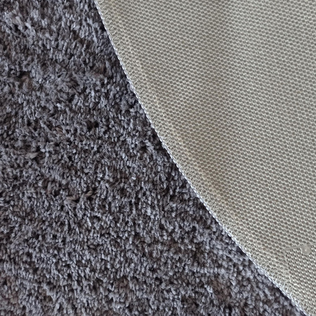 Dywan pluszowy okrągły typu shaggy ciemno szary Kamel Koło Antracyt 120 cm