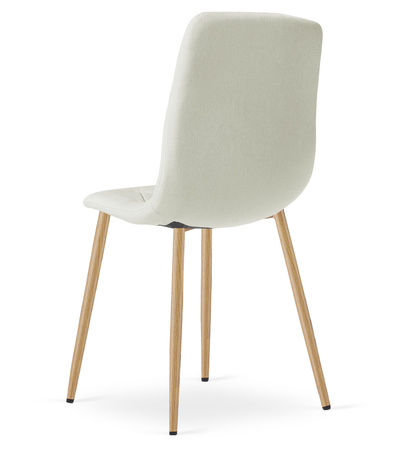 "Krzesło LIBRA - beż materiał / nogi kolor drewna x 2"