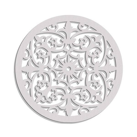 DEKORACYJNY PANEL AŻUROWY, VIOLETTE, DEKORACJA ŚCIENNA 3D, ORNAMENT, 60 cm, CZARNY