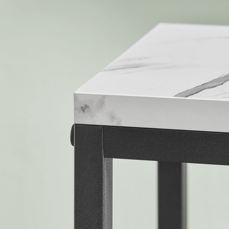 Metalowy stojak na kwiaty, loftowy kwietnik kaskadowy - czarny z 4 jasnymi półkami