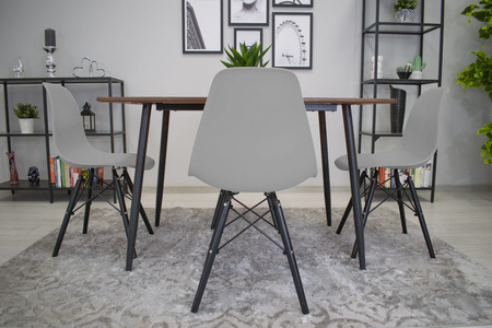 Skandynawskie szare krzesło do jadalni OSAKA - Nowoczesne krzesło z tworzywa