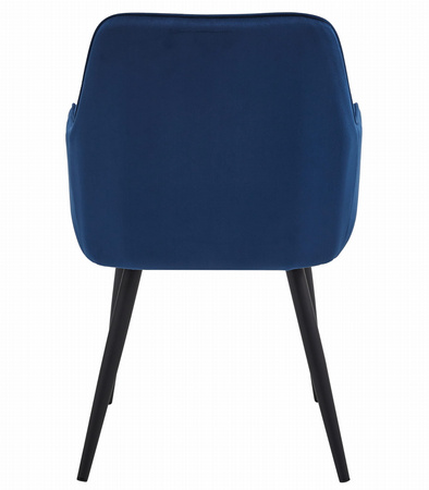 "Krzesło NANA - granat aksamit / nogi czarne x 1"