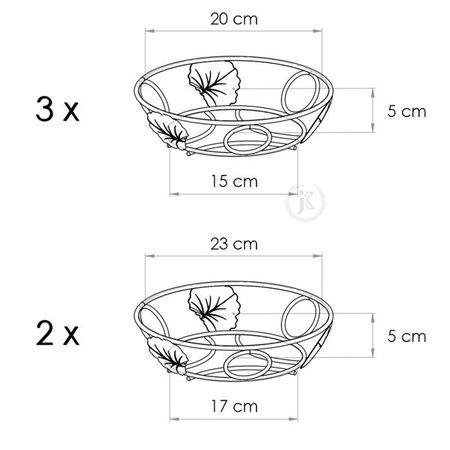 Kwietnik metalowy stojący wysoki IDEA 130 cm na 5 doniczek KAPELAŃCZYK