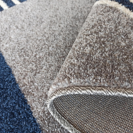 Dywan geometryczny szary niebieski OTTO 03 - 80x150 cm