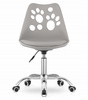 Krzesło PRINT szare obrotowe na kółkach – z tworzywa sztucznego