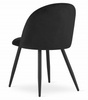 Czarne nowoczesne krzesła tapicerowane do jadalni (zestaw 2 sztuk) BELLO
