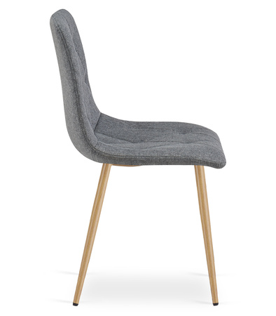 "Krzesło LIBRA - ciemny szary materiał / nogi kolor drewna x 4"