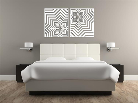 3D DEKORACYJNE PANELE GEOMETRYCZNE, MINIMALISTYCZNA DEKORACJA ŚCIENNA, BIAŁY