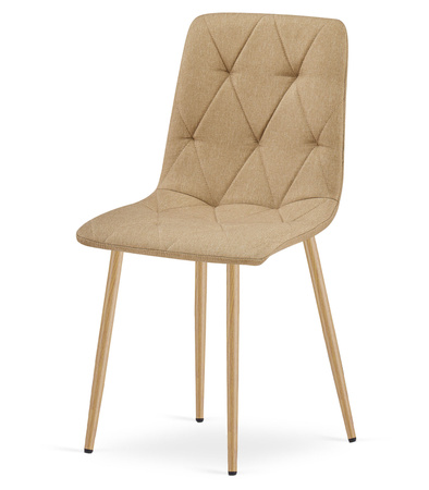 "Krzesło LIBRA - brąz materiał / nogi kolor drewna x 4"