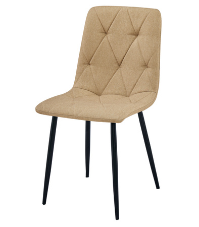 "Krzesło LIBRA - brąz materiał / nogi czarne x 3"