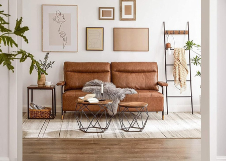 Zestaw dwóch stolików kawowych - Loftowe stoliki do salonu (2 sztuki) VASAGLE LET040B01V1