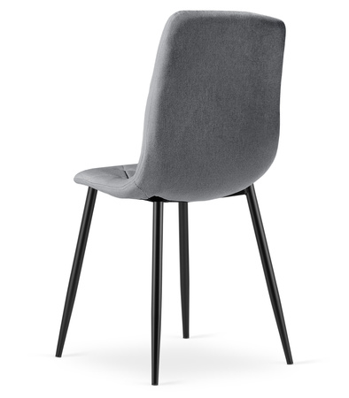 "Krzesło LIBRA - ciemny szary materiał / nogi czarne x 2"