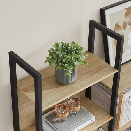 Duży regał do salonu Loft - Biblioteczka - Półka na książki (Dąb Sonoma) VASAGLE LLS107B11