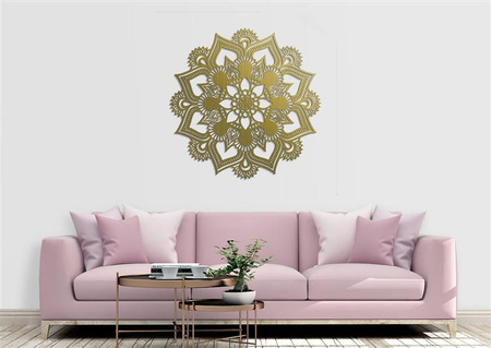 AŻUROWY PANEL DEKORACYJNY, MANDALA, HINDU, DEKORACJA ŚCIENNA 3D,ORNAMENT, BIAŁY