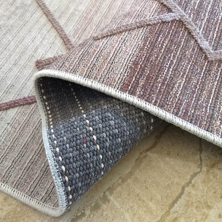 Dywan brązowy nowoczesny geometryczny wycinany Hypnotik 06 – 160x230 cm