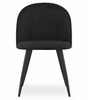 Czarne nowoczesne krzesła tapicerowane do jadalni (zestaw 2 sztuk) BELLO