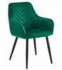 "Krzesło NANA - ciemna zieleń aksamit / nogi czarne x 1"