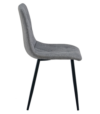 "Krzesło LIBRA - ciemny szary materiał / nogi czarne x 3"