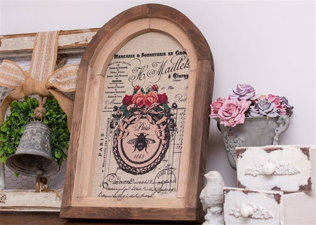 RUSTYKALNA DEKORACJA ŚCIENNA, PSZCZOŁA, VINTAGE, RETRO STYL