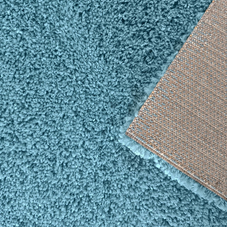 Niebieski dywan Shaggy 80x150 / Santo - Gruby i puszysty dywan jednokolorowy