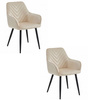 "Krzesło NANA - beż aksamit / nogi czarne x 2"