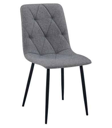 "Krzesło LIBRA - ciemny szary materiał / nogi czarne x 3"