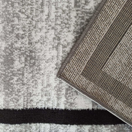 Chodnik dywanowy Soho 04 szary z ramą – nowoczesny chodnik na metry, szer. 120 cm