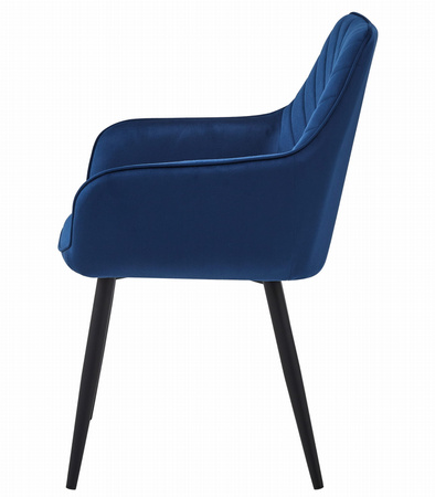 "Krzesło NANA - granat aksamit / nogi czarne x 1"