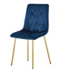 "Krzesło LIBRA - granat aksamit / nogi kolor złoty x 2"