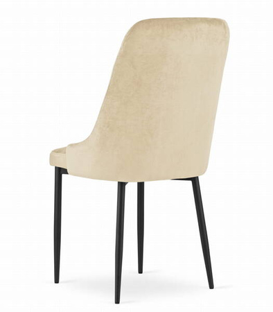 Beżowe krzesło CAPRI - Eleganckie, tapicerowane krzesło do jadalni