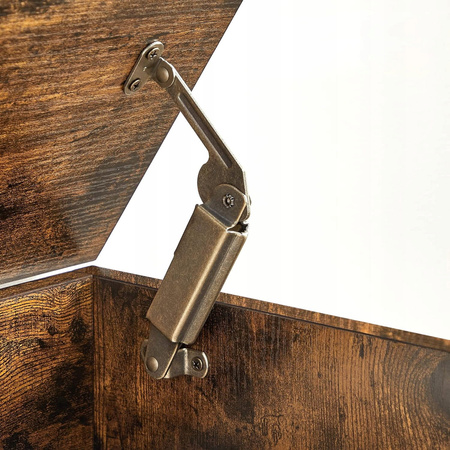 Brązowy ozdobny kufer drewniany - Skrzynia drewniana schowek (Brąz Vintage) VASAGLE LSB060T01