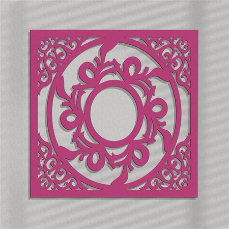 DEKORACYJNY PANEL AŻUROWY, CHINA STYLE, DEKORACJA ŚCIENNA 3D, ORNAMENT, 60 cm, BIAŁY