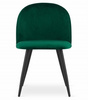 Krzesło tapicerowane butelkowa zieleń BELLO - Welurowe krzesło ciemna zieleń