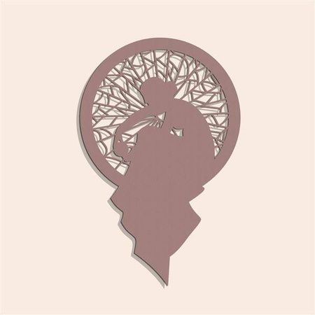 DEKORACYJNY PANEL AŻUROWY, SECESJA, FANTINE , DEKORACJA ŚCIENNA 3D,ORNAMENT, CZARNY