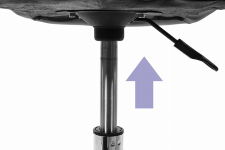 Fotel AVOLA szary obrotowy na kółkach do biura – z ekoskóry