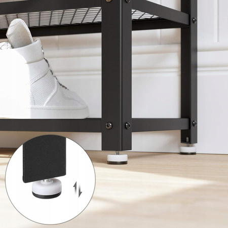 Półka na buty z siedziskiem Loft - Industrialna ławka do przedpokoju - VASAGLE LBS078B01