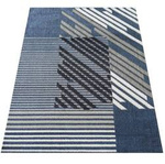 Dywan geometryczny w paski niebieski LARA 03 - 80x150 cm