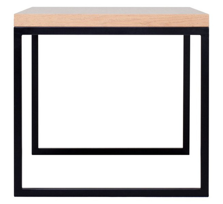 Stolik kawowy industrialny prostokątny ZEN / ława loft metal i drewno / 100 x 60 cm