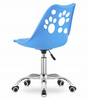 Niebieske krzesło obrotowe dla dzieci PRINT - Dziecięce krzesło na kółkach
