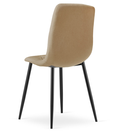 "Krzesło LIBRA - brąz materiał / nogi czarne x 3"