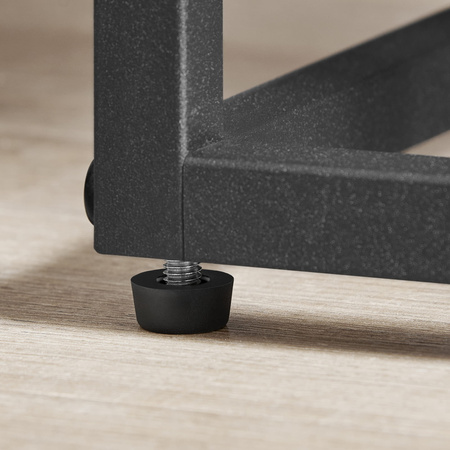 Metalowy stojak na kwiaty, loftowy kwietnik kaskadowy - czarny z 4 jasnymi półkami