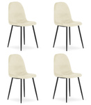 Krzesło COMO - beż aksamit x 4